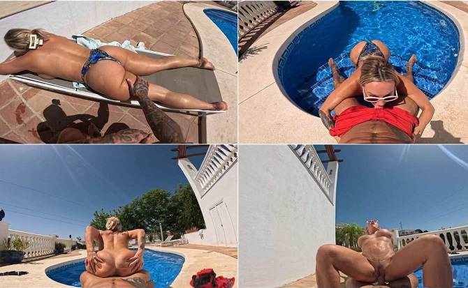 OnlyFans Jenna Hoskins – Poolside POV Fuck With Stepson FullHD